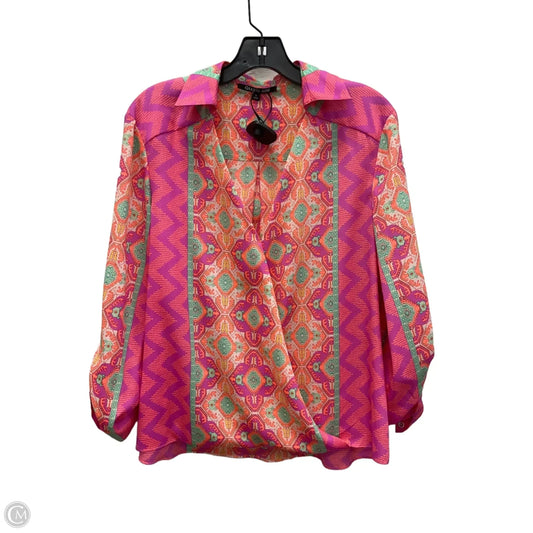 Top 3/4 Sleeve By Gianni Bini In Multi-colored, Size: L