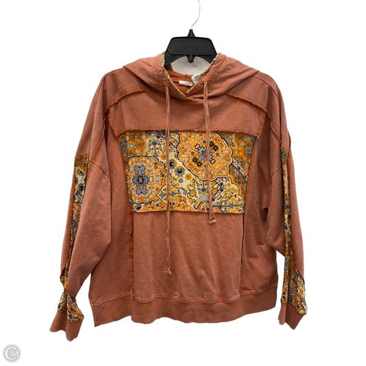 Sweatshirt Hoodie By Easel In Orange, Size: S