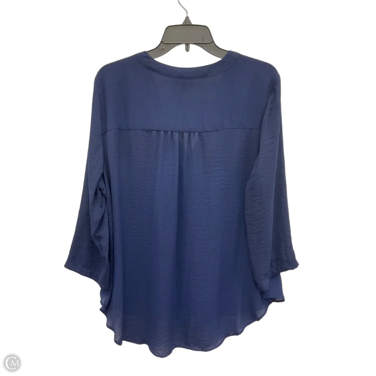 Top 3/4 Sleeve By Ana In Blue, Size: Xl