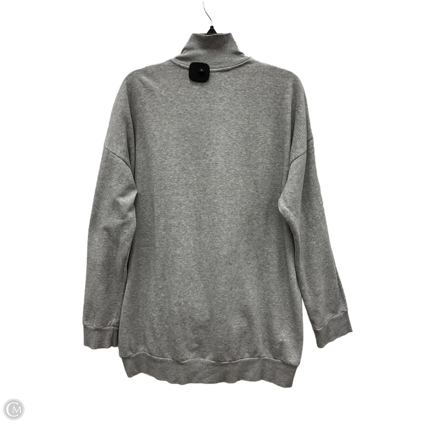 Athletic Sweatshirt Collar By Adidas In Grey, Size: Xl