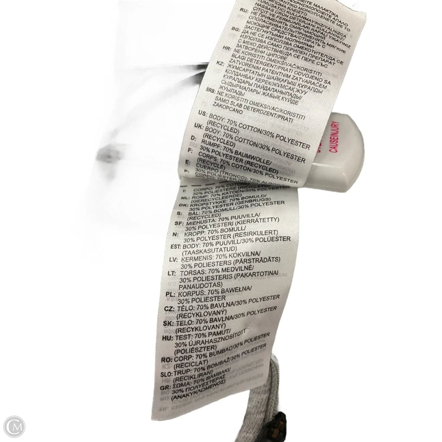 Athletic Sweatshirt Collar By Adidas In Grey, Size: Xl