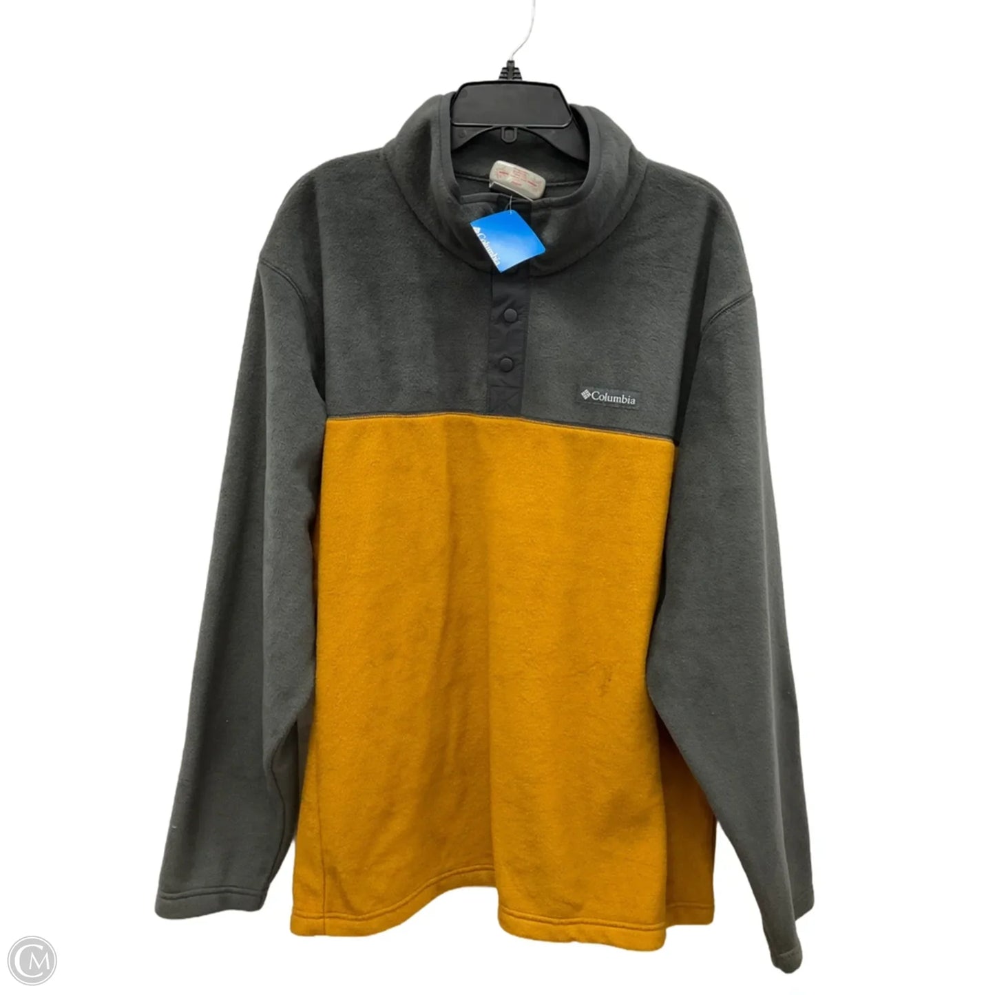 Sweatshirt Collar By Columbia In Grey & Yellow, Size: Xxl