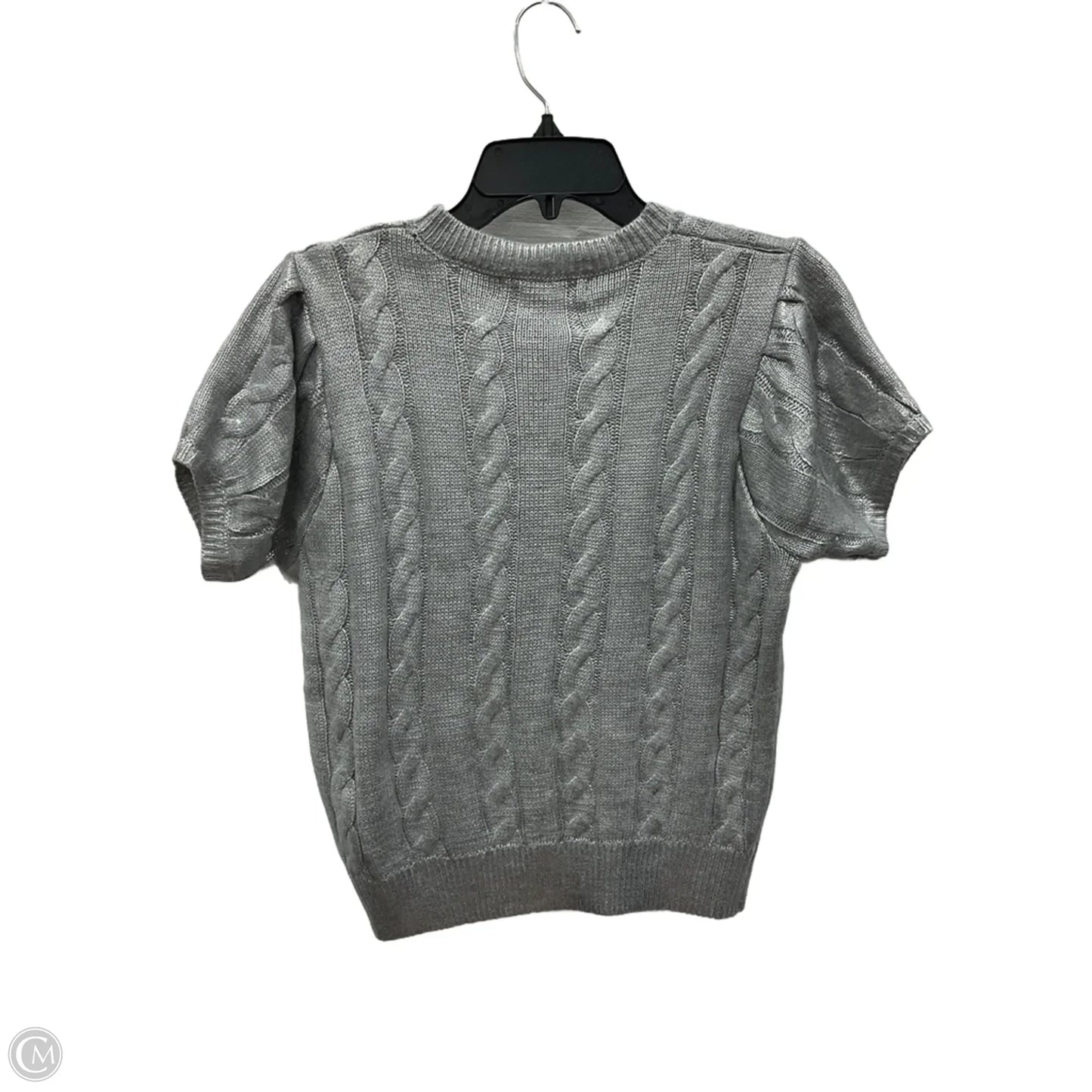 Top Short Sleeve By Clothes Mentor In Silver, Size: S