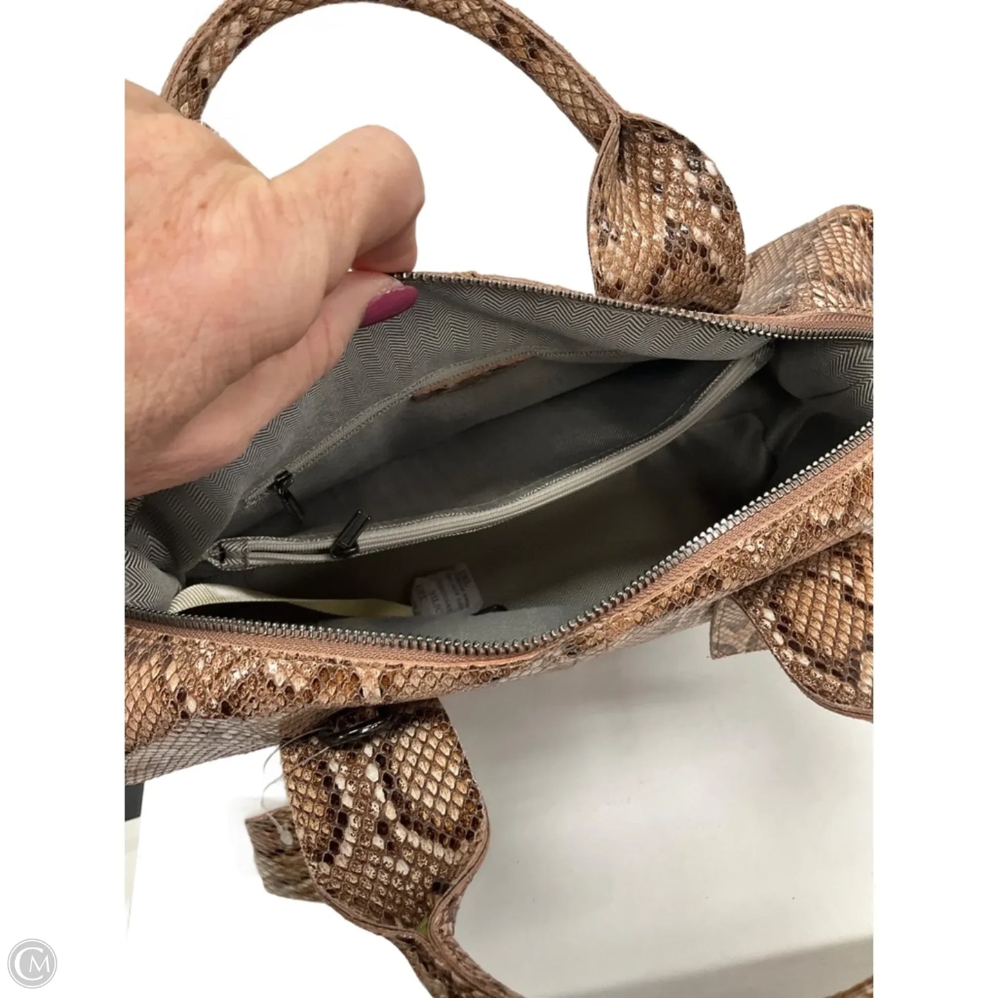 Handbag Leather By Clothes Mentor, Size: Small