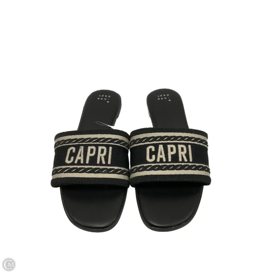 Sandals Flats By A New Day In Black, Size: 6.5