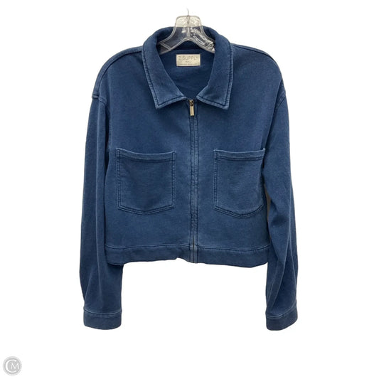 Jacket Fleece By Z Supply In Blue, Size: S