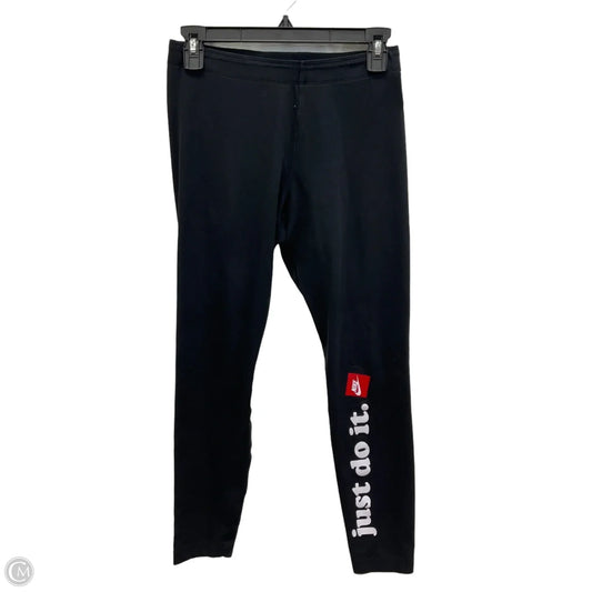 Athletic Leggings By Nike Apparel In Black, Size: M