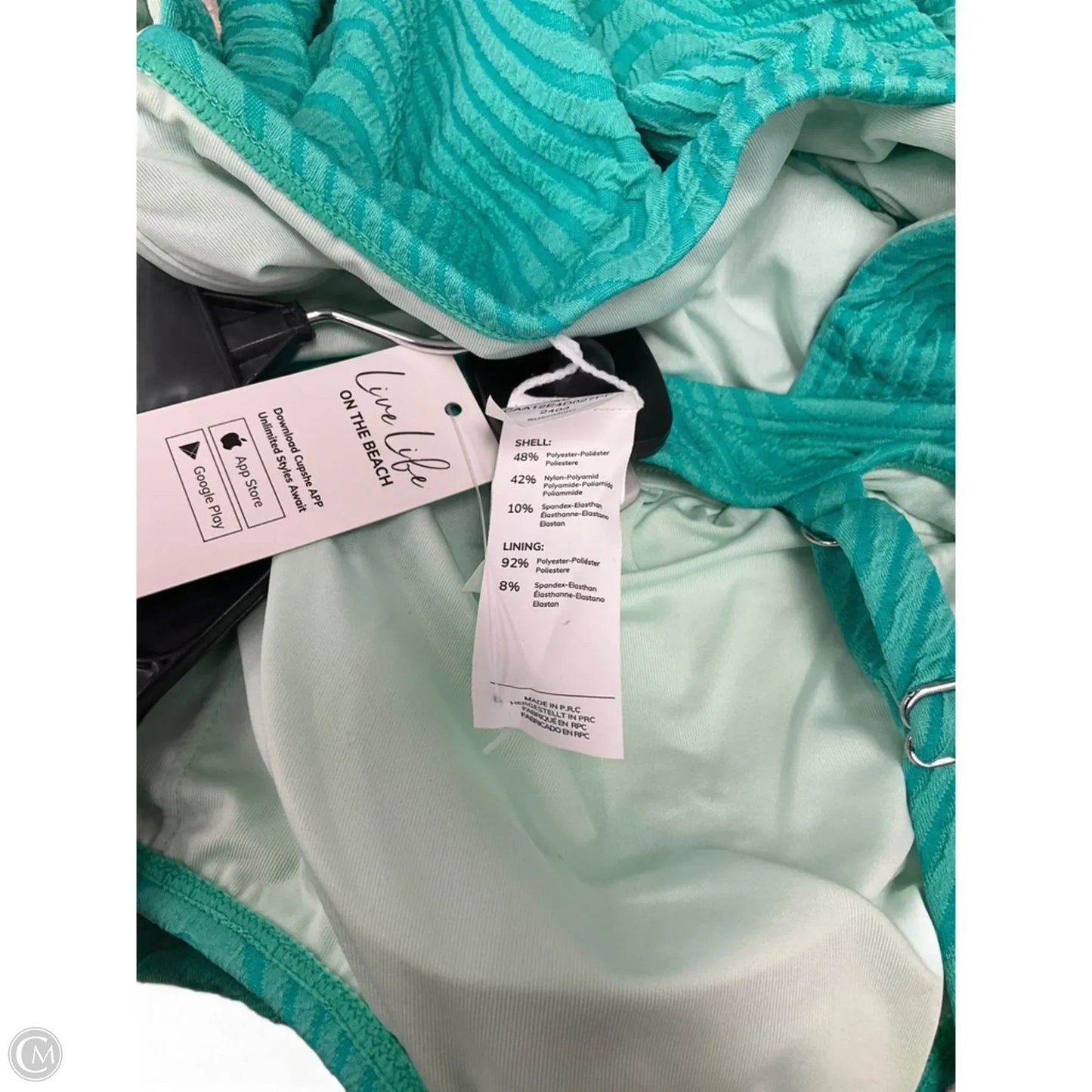 Swimsuit By Cupshe In Teal, Size: Xl