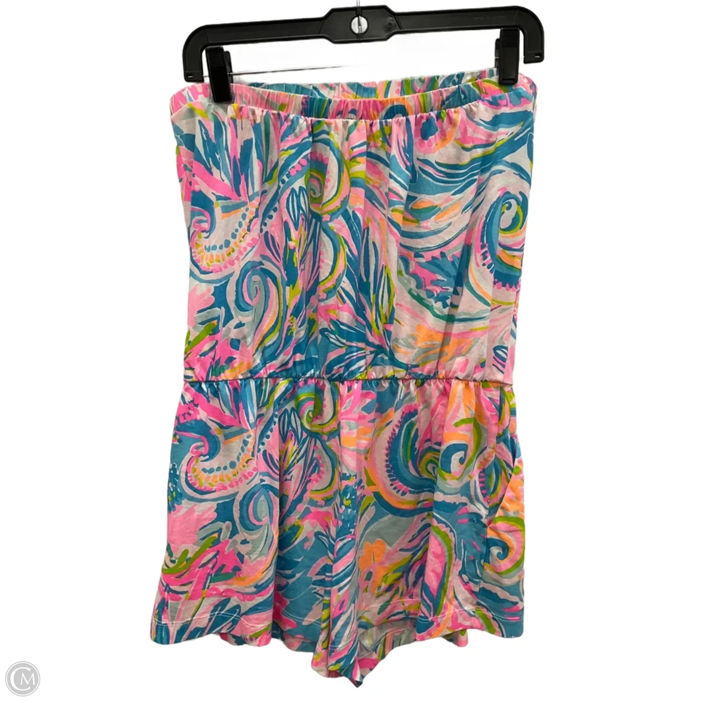 Romper Designer By Lilly Pulitzer In Blue & Pink, Size: L