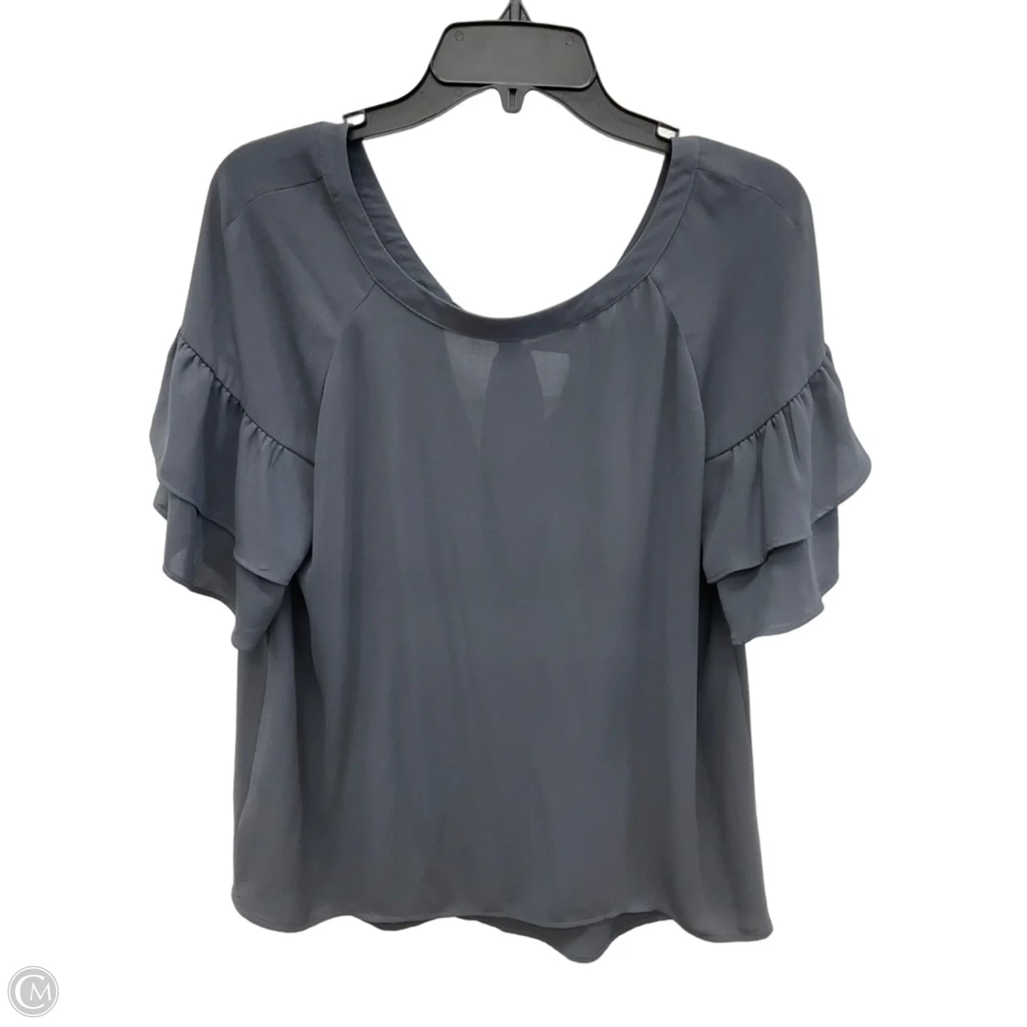 Top Short Sleeve By Loft In Grey, Size: S