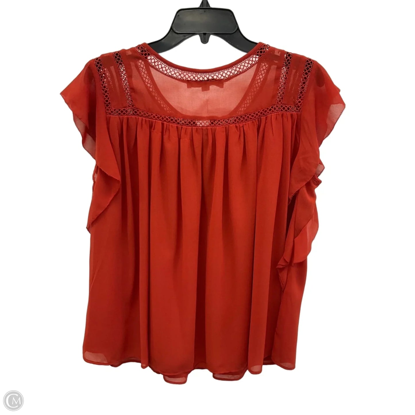 Top Short Sleeve By Loft In Orange, Size: S
