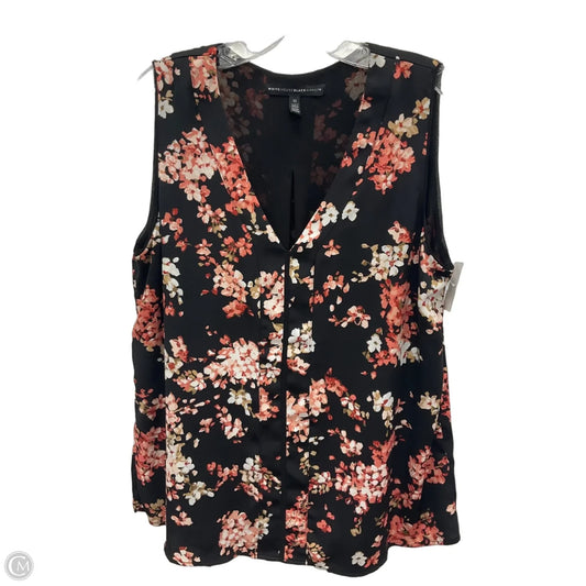 Top Sleeveless By White House Black Market In Floral Print, Size: L