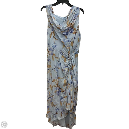 Dress Casual Maxi By White House Black Market In Blue & Brown, Size: L