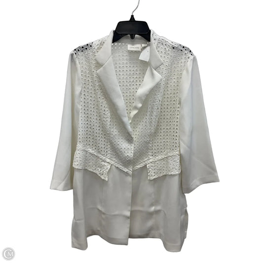Blazer By Zenergy By Chicos In White, Size: L