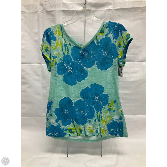 Top Short Sleeve By Inc In Blue & Green, Size: Xl