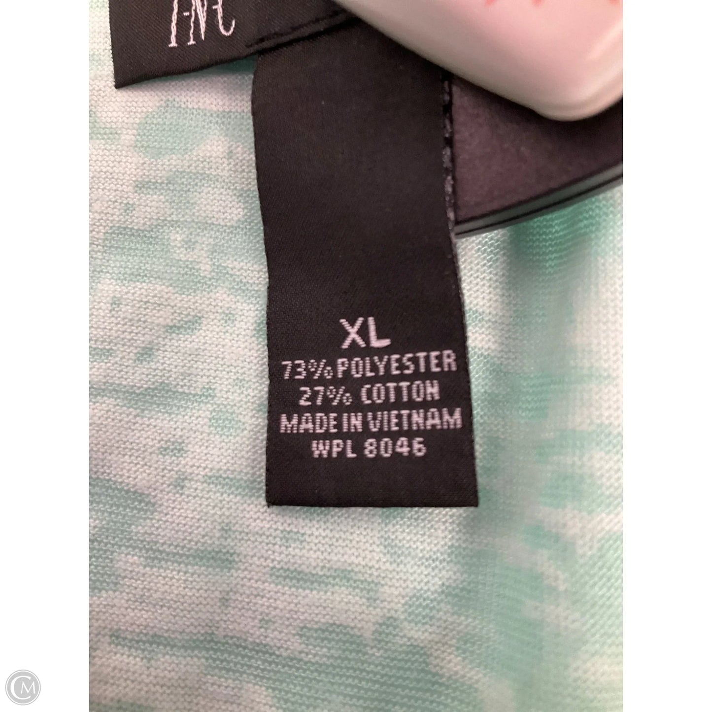 Top Short Sleeve By Inc In Blue & Green, Size: Xl