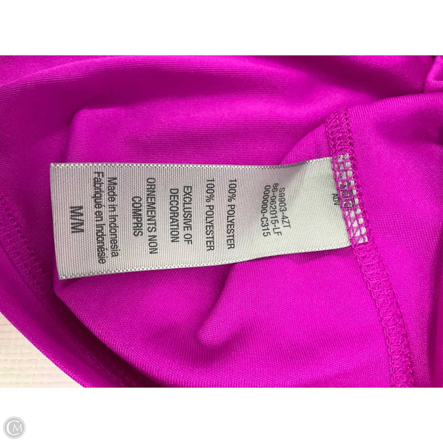 Athletic Top Long Sleeve Collar By Rbx In Pink, Size: M