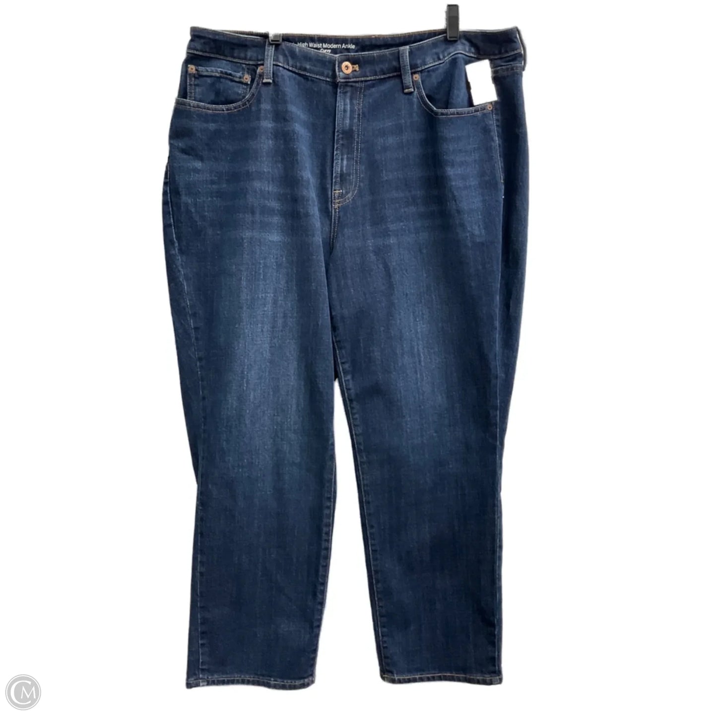 Jeans Straight By Talbots In Blue Denim, Size: 18