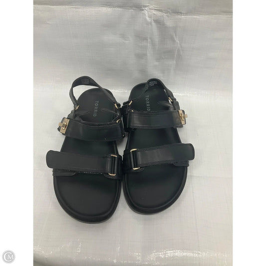 Sandals Flats By Torrid In Black, Size: 9.5