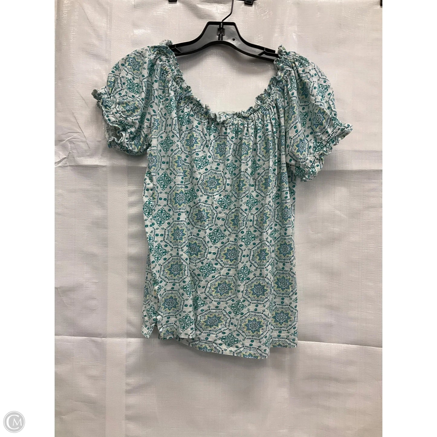 Top Short Sleeve By Loft In Floral Print, Size: S