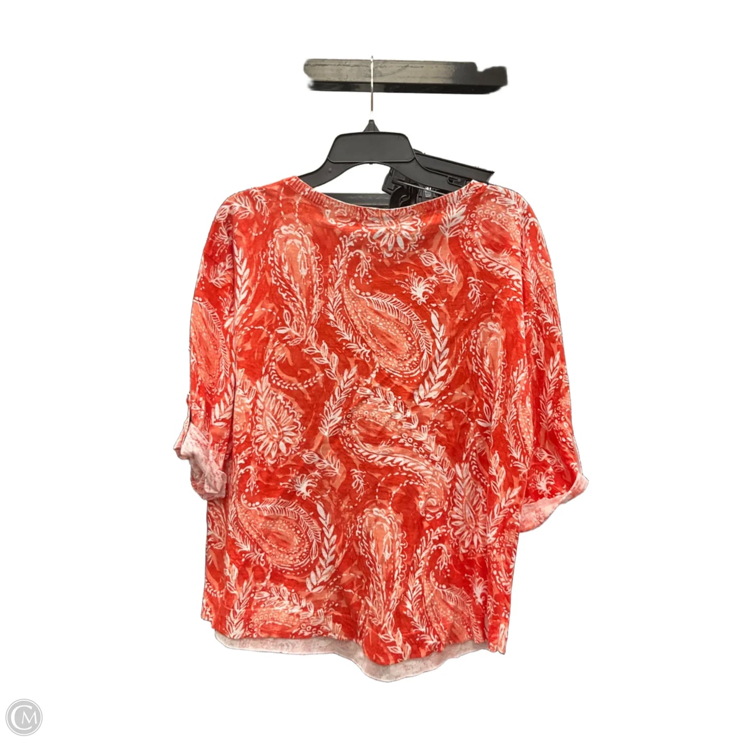 Top Long Sleeve By Talbots In Orange, Size: M