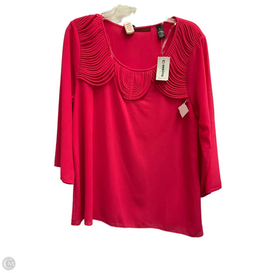 Top Long Sleeve By Bke In Pink, Size: L