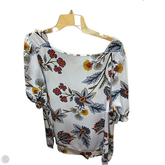 Top Short Sleeve By Loft In Blue, Size: Xl