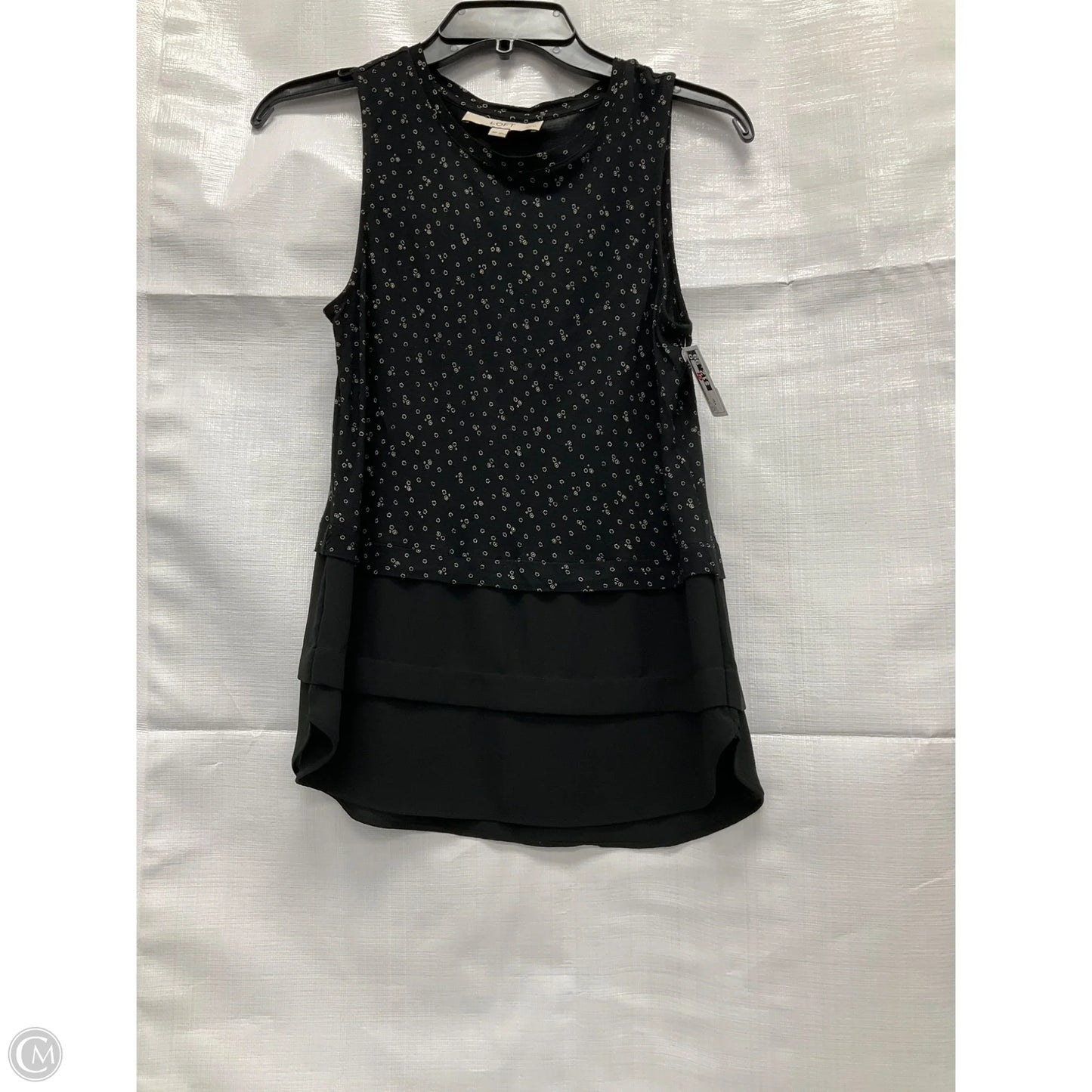 Top Sleeveless By Loft In Black, Size: Xsp