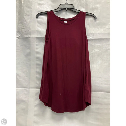 Top Sleeveless Basic By Old Navy In Maroon, Size: Xs