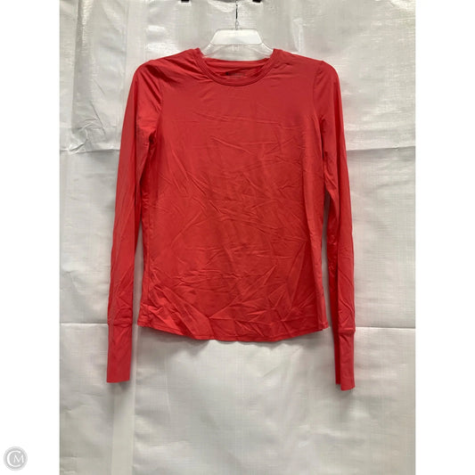 Athletic Top Long Sleeve Crewneck By Athleta In Orange, Size: Xxs