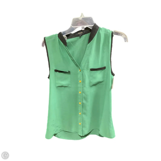 Top Sleeveless By Mine In Green, Size: S
