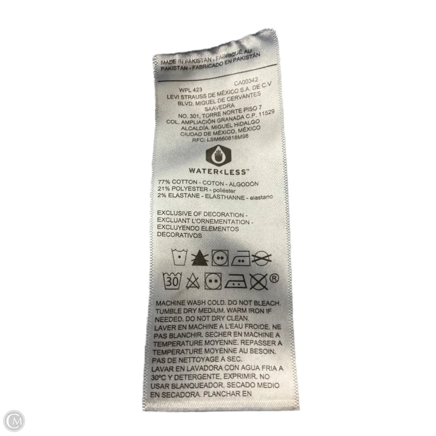 Jeans Skinny By Levis In Blue Denim, Size: 22