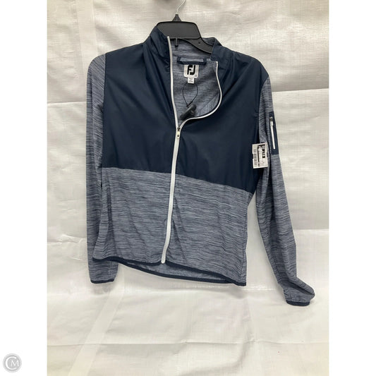 Athletic Top Long Sleeve Collar By Cmc In Blue, Size: Xs