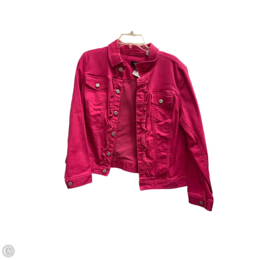 Jacket Denim By Talbots In Pink, Size: Xlp