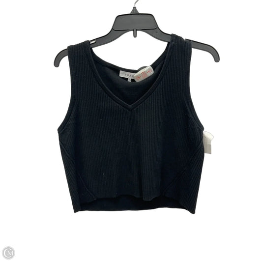 Top Sleeveless By Frame In Black, Size: L