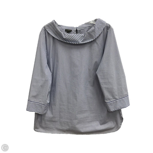 Top Long Sleeve By Talbots In Striped Pattern, Size: Xl