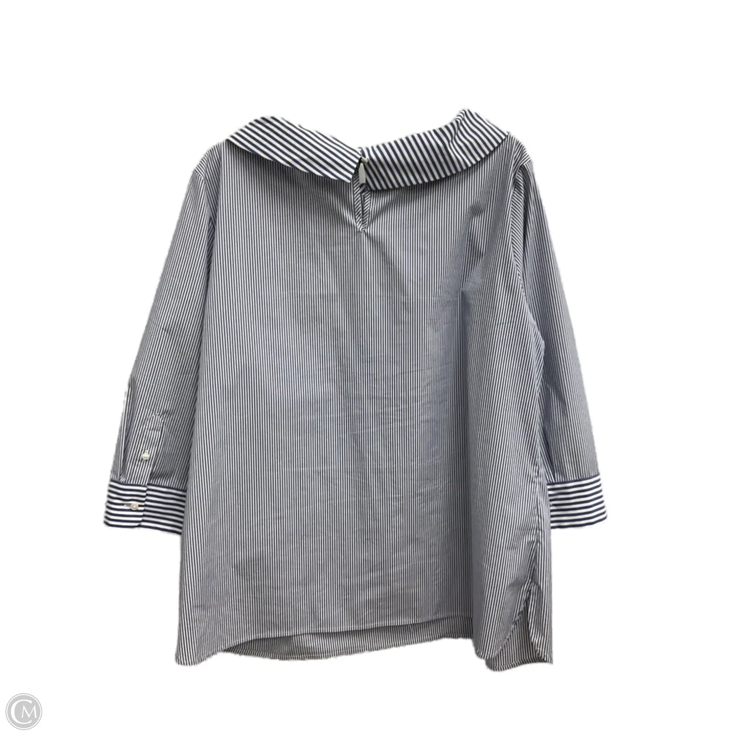 Top Long Sleeve By Talbots In Striped Pattern, Size: Xl