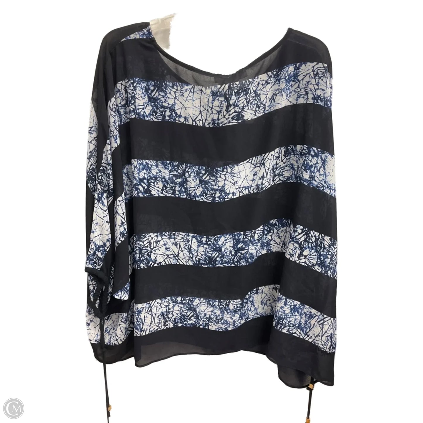 Top Short Sleeve By Michael By Michael Kors In Blue, Size: 2x