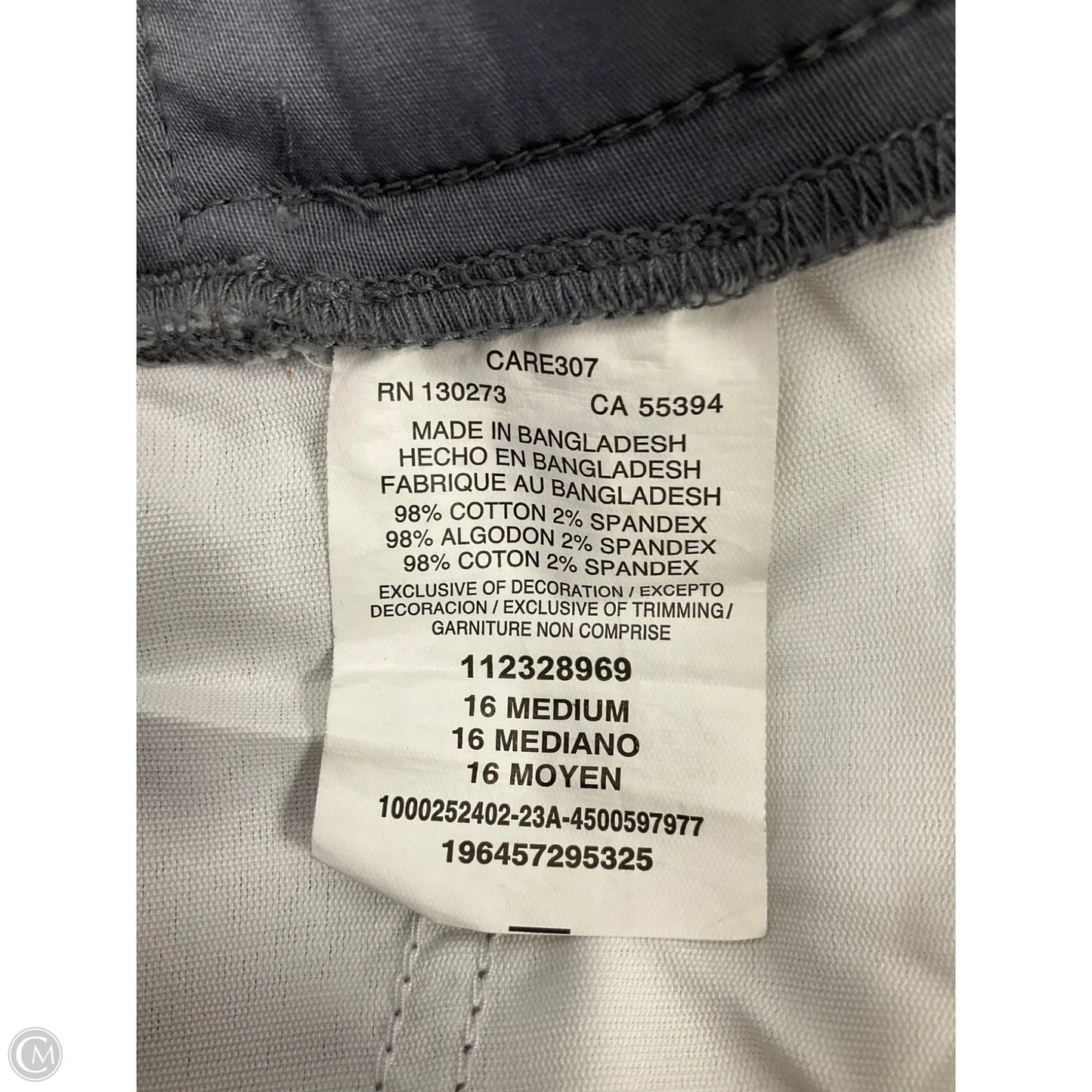 Shorts By Lee In Grey, Size: 16