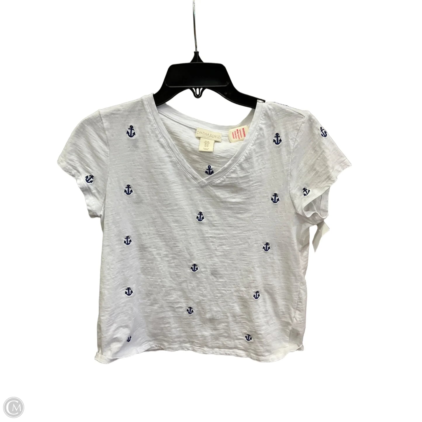 Top Short Sleeve Basic By Cynthia Rowley In White, Size: M