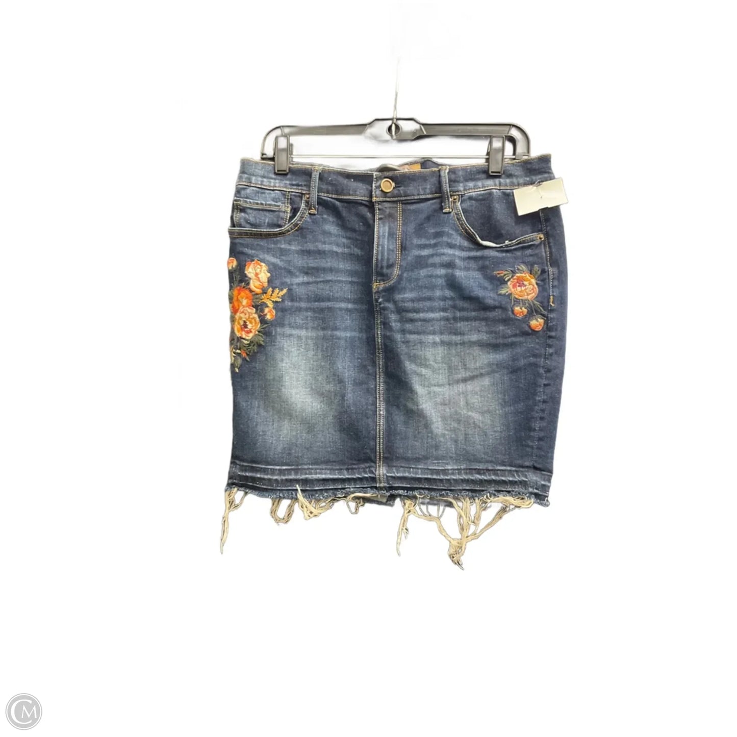 Skirt Midi By Driftwood In Blue Denim, Size: 6