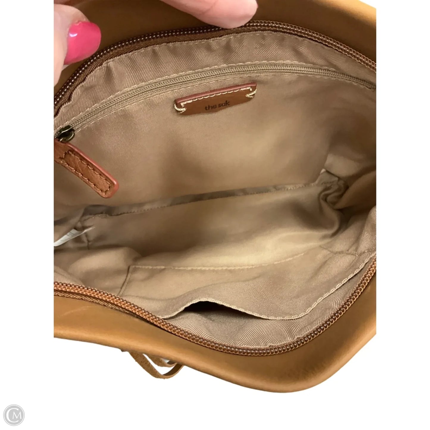 Handbag Leather By The Sak, Size: Medium