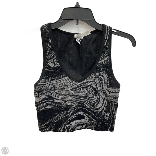 Athletic Bra By Athleta In Black & Silver, Size: Sp