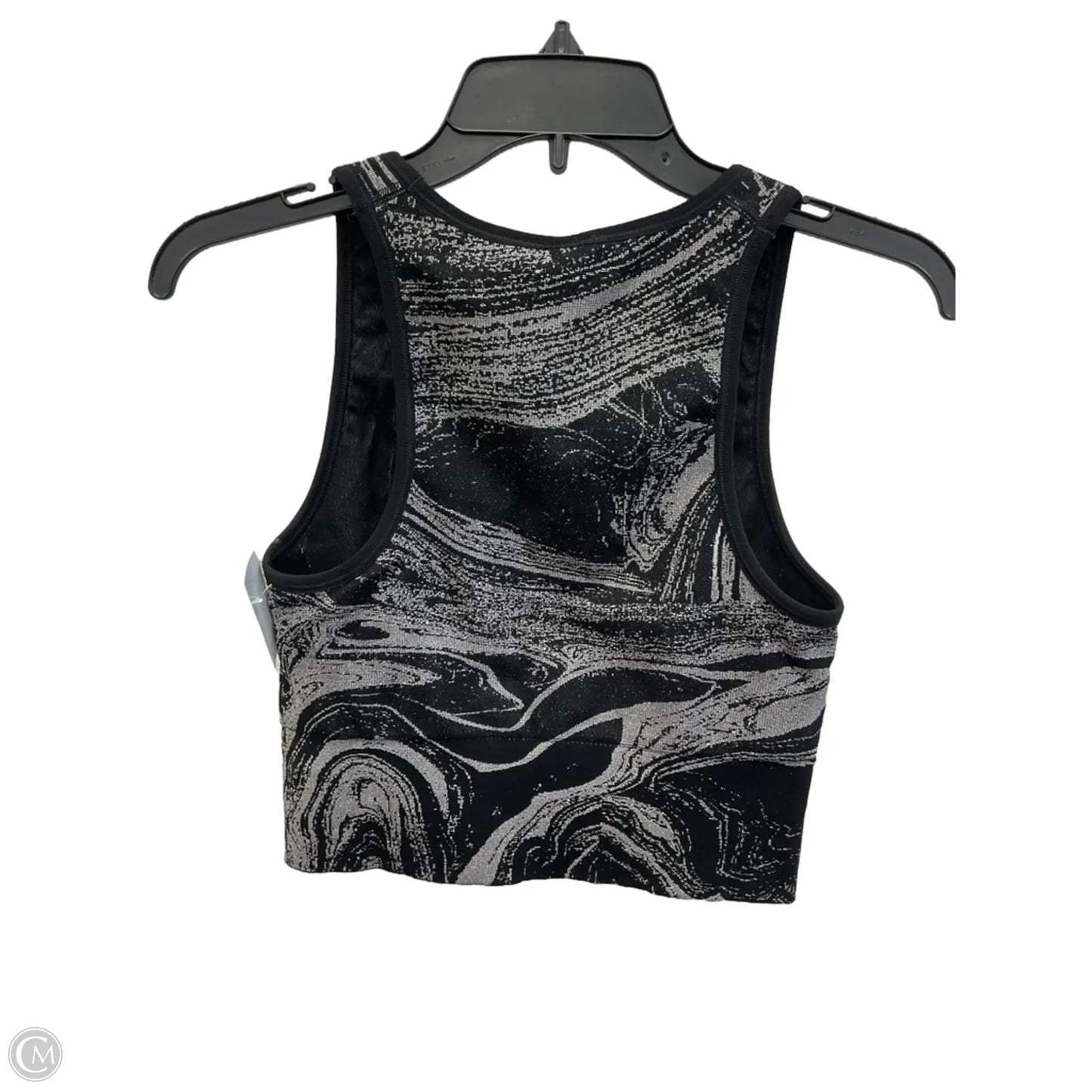 Athletic Bra By Athleta In Black & Silver, Size: Sp