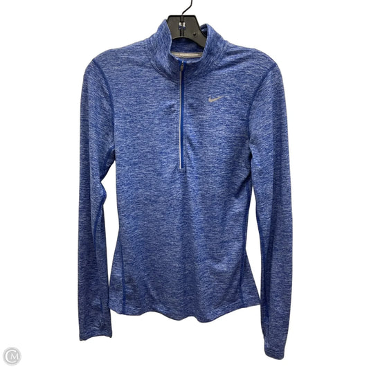 Athletic Top Long Sleeve Collar By Nike Apparel In Blue, Size: Xs