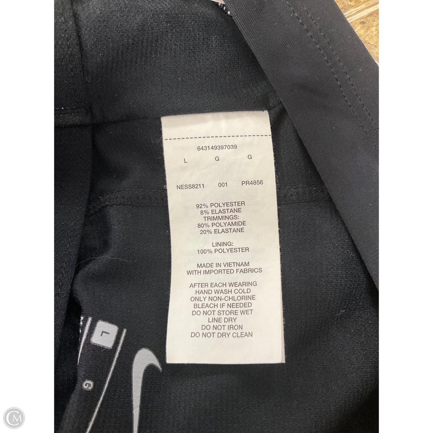 Athletic Tank Top By Nike Apparel In Black & Grey, Size: L