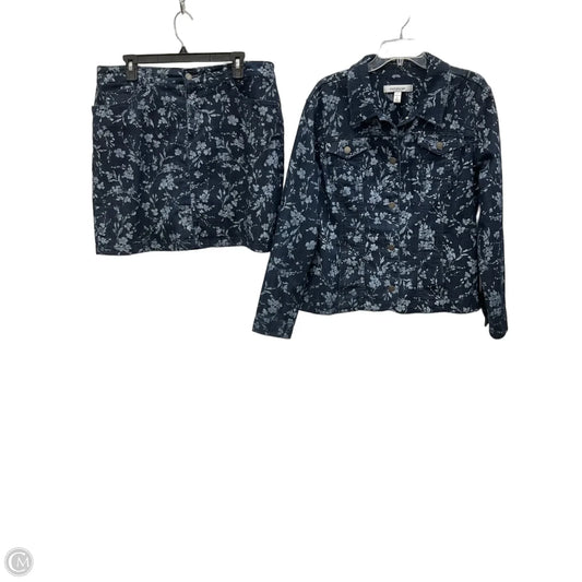 Skirt Set 2pc By Croft And Barrow In Navy, Size: Xl