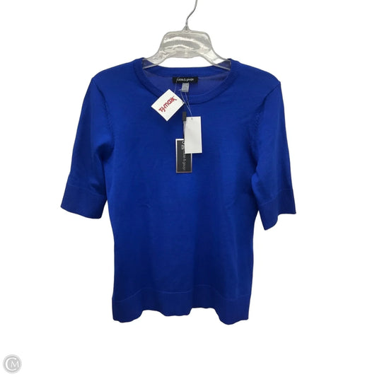 Top Short Sleeve Basic By Cable And Gauge In Blue, Size: M
