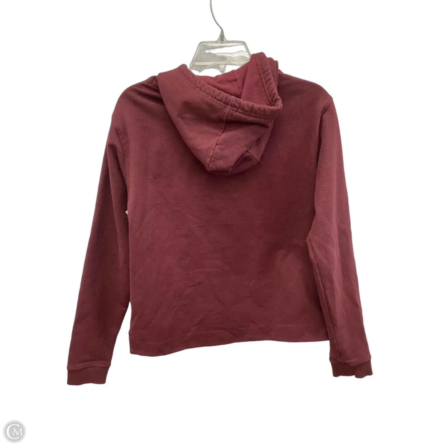 Athletic Sweatshirt Hoodie By Patagonia In Maroon, Size: M