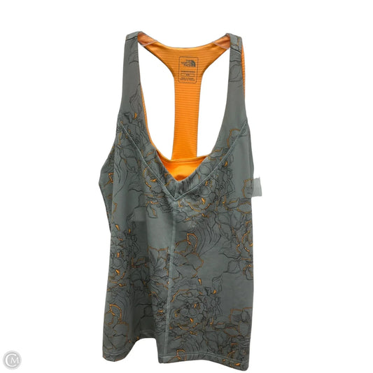 Athletic Tank Top By The North Face In Grey & Orange, Size: M